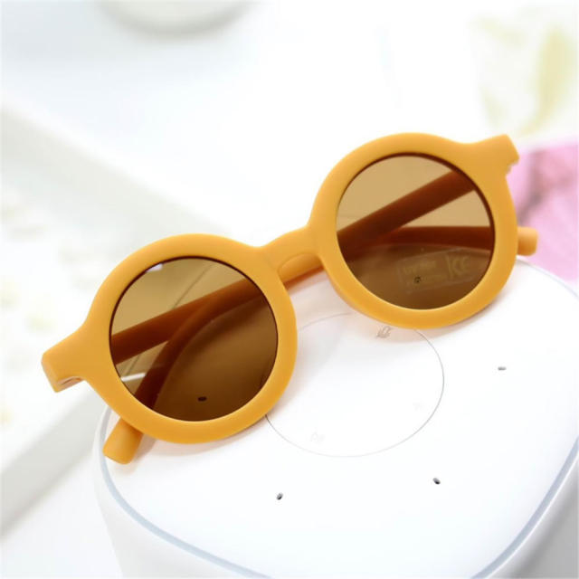 2022 New Fashion Children&#39;s Sunglasses Infant&#39;s Retro Solid Color Ultraviolet-proof Round Convenience Glasses Eyeglass For Kids