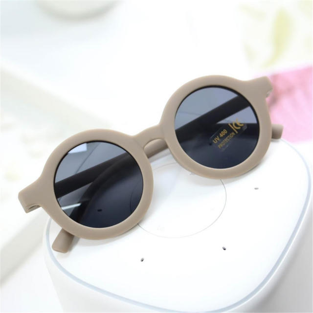 2022 New Fashion Children&#39;s Sunglasses Infant&#39;s Retro Solid Color Ultraviolet-proof Round Convenience Glasses Eyeglass For Kids