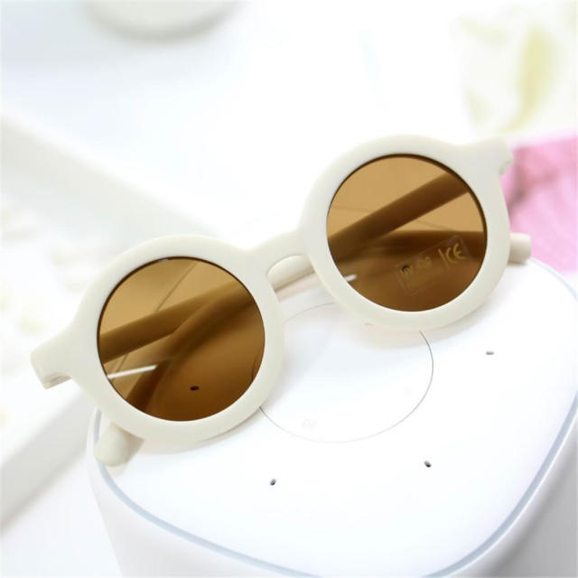 2022 New Fashion Children&#39;s Sunglasses Infant&#39;s Retro Solid Color Ultraviolet-proof Round Convenience Glasses Eyeglass For Kids