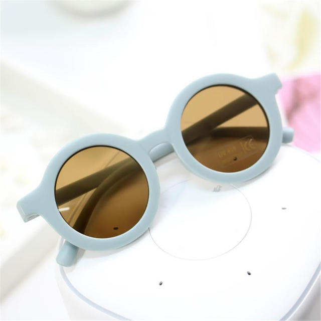 2022 New Fashion Children&#39;s Sunglasses Infant&#39;s Retro Solid Color Ultraviolet-proof Round Convenience Glasses Eyeglass For Kids