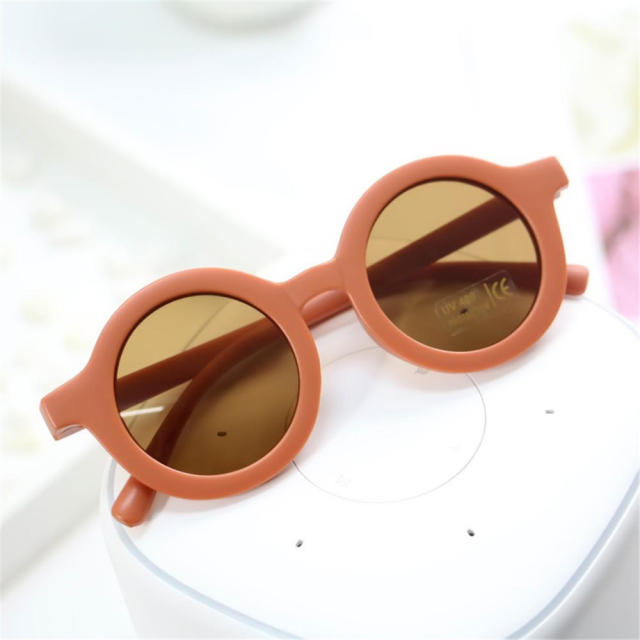 2022 New Fashion Children&#39;s Sunglasses Infant&#39;s Retro Solid Color Ultraviolet-proof Round Convenience Glasses Eyeglass For Kids