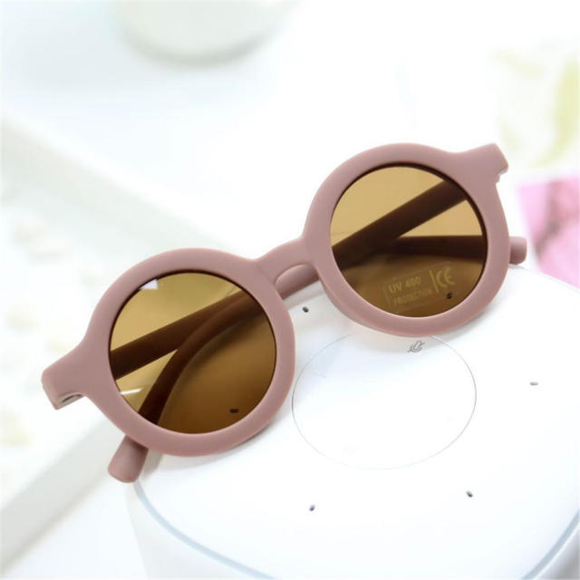 2022 New Fashion Children&#39;s Sunglasses Infant&#39;s Retro Solid Color Ultraviolet-proof Round Convenience Glasses Eyeglass For Kids