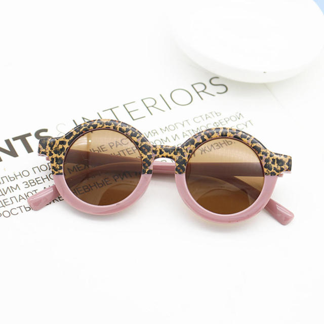 2022 New Fashion Children&#39;s Sunglasses Infant&#39;s Retro Solid Color Ultraviolet-proof Round Convenience Glasses Eyeglass For Kids