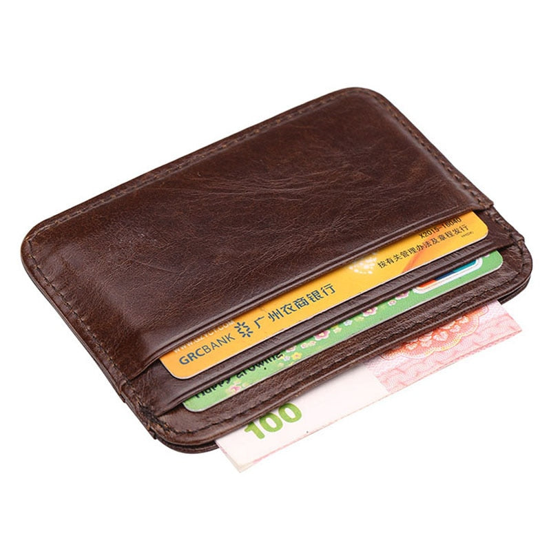 Vintage Men's Genuine Leather Credit Card Holder